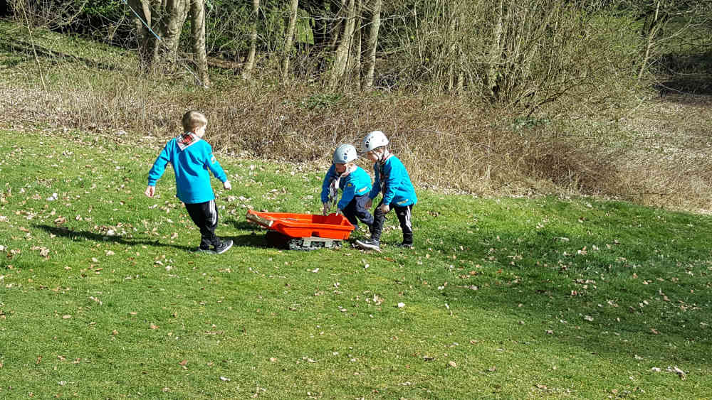 Beavers - Grass sledging